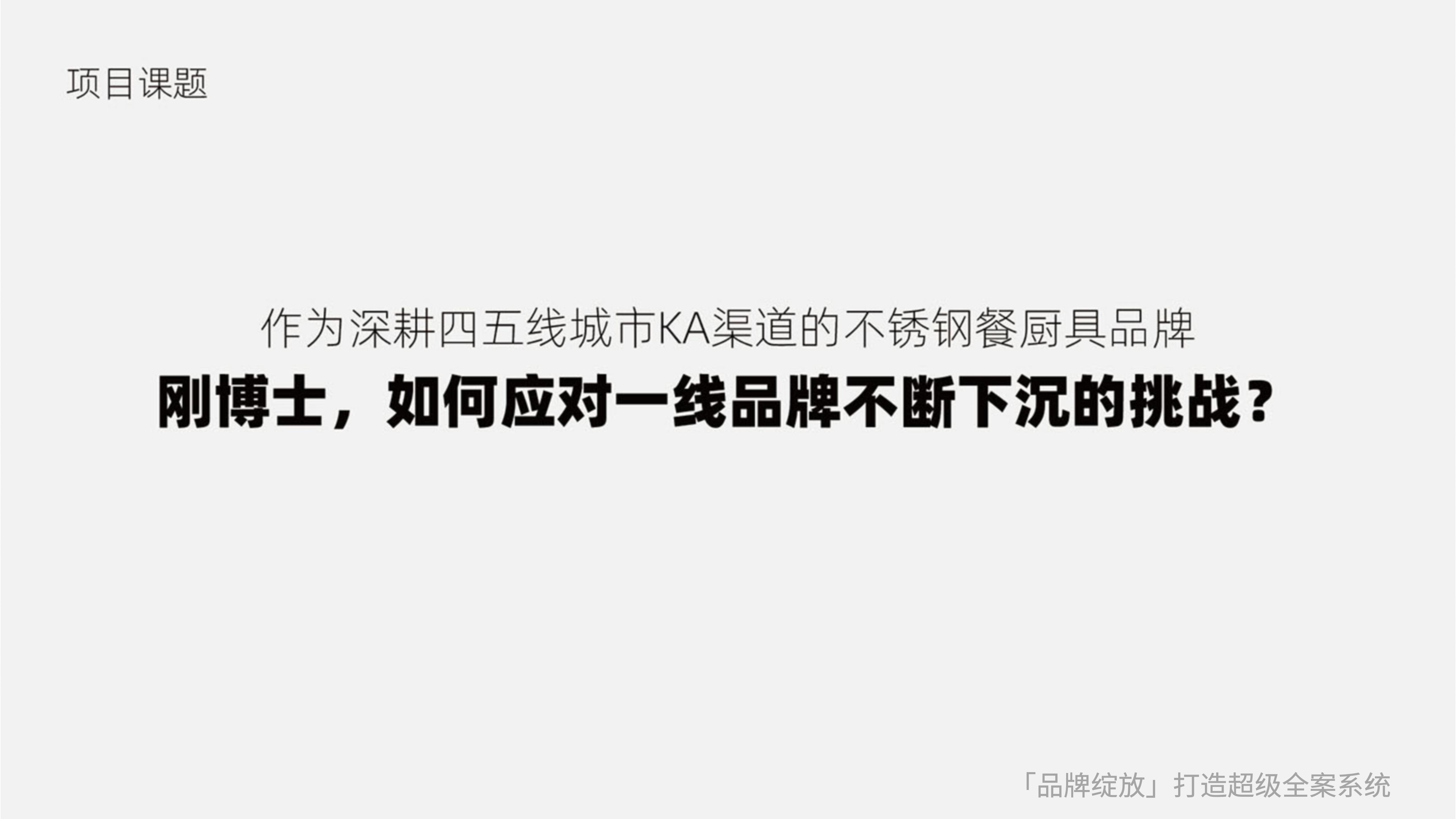 剛博士品牌全案策略 剛博士品牌全案策略